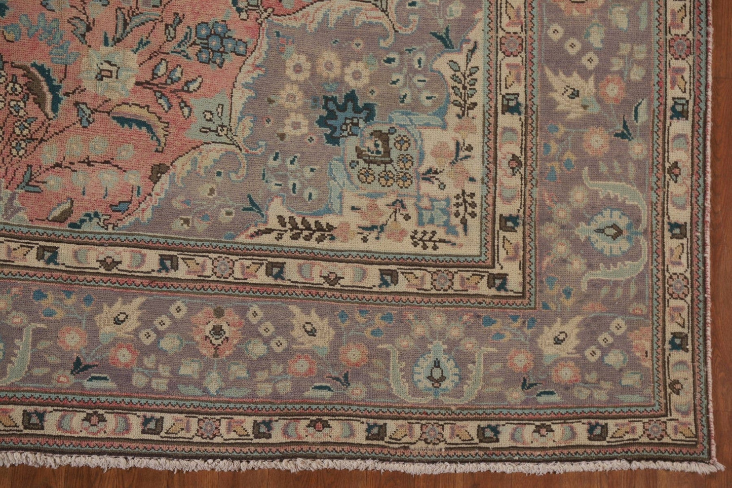 Pink Floral Tabriz Persian Area Rug 8x11