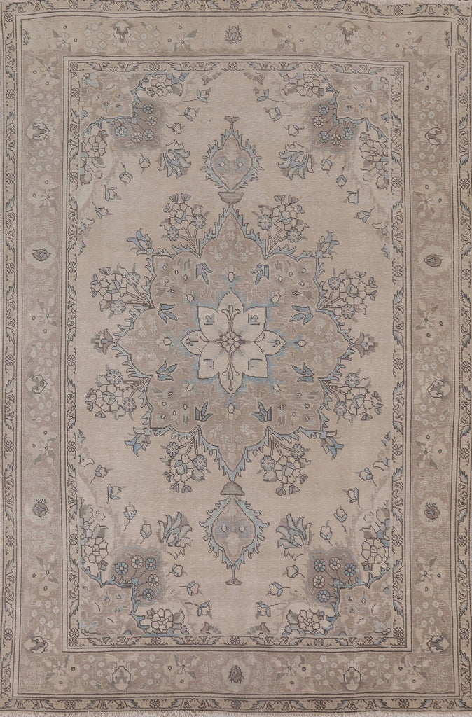 Geometric Tabriz Persian Area Rug 7x10