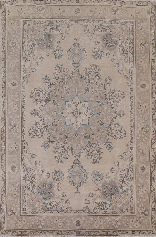 Geometric Tabriz Persian Area Rug 7x10