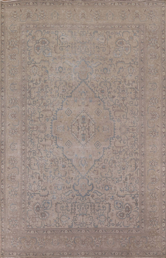 Distressed Tabriz Persian Area Rug 8x11