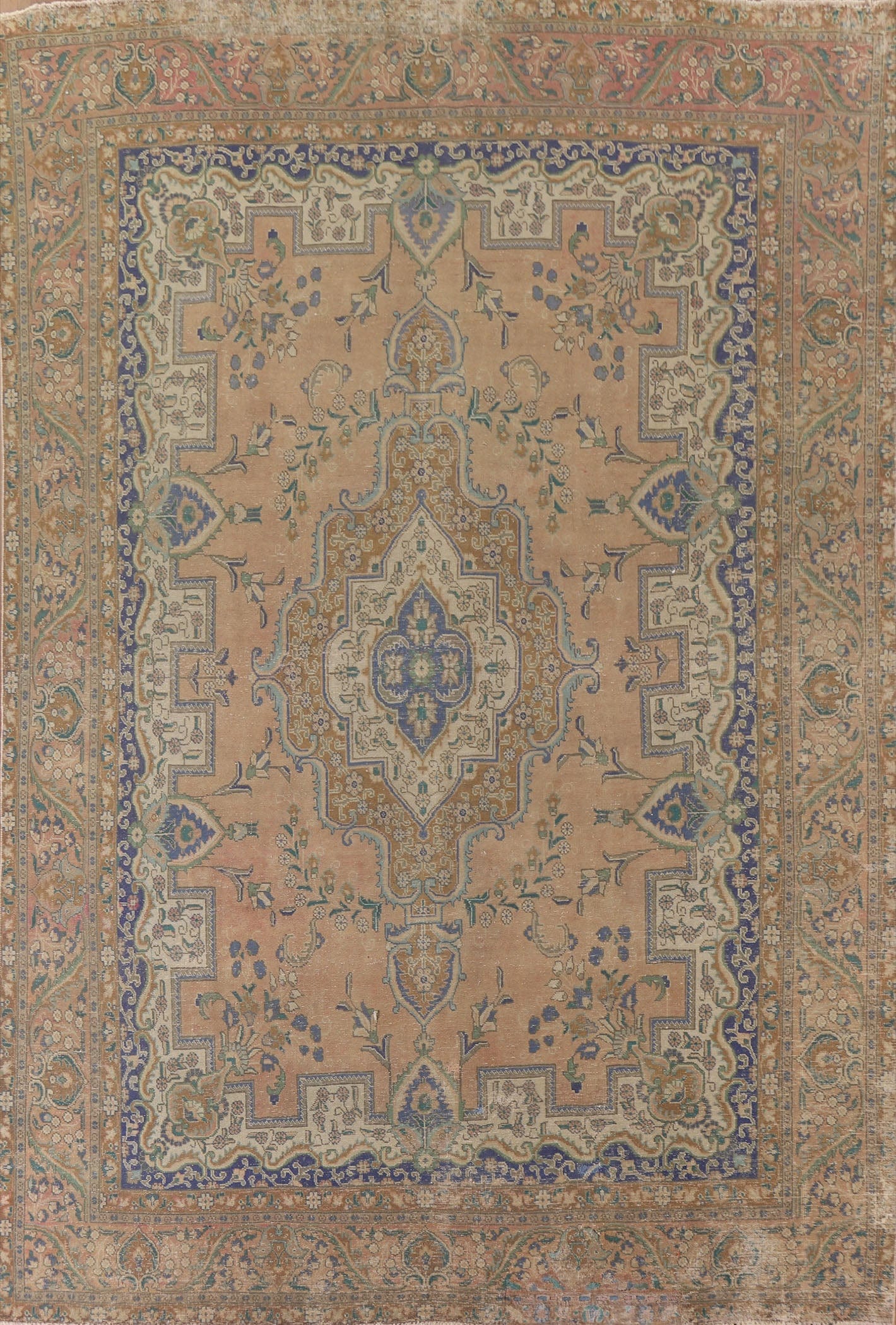 Distressed Tabriz Persian Area Rug 10x13