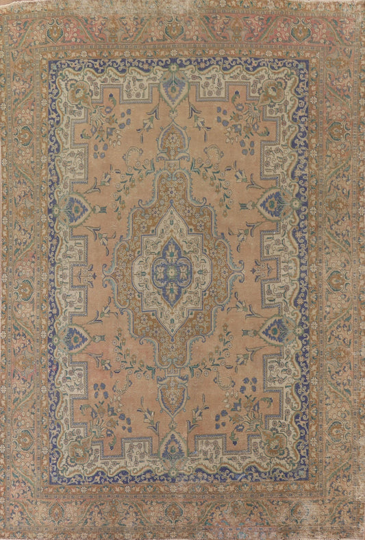 Distressed Tabriz Persian Area Rug 10x13