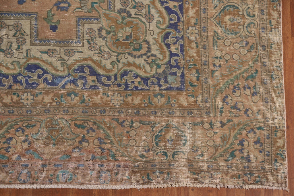 Distressed Tabriz Persian Area Rug 10x13