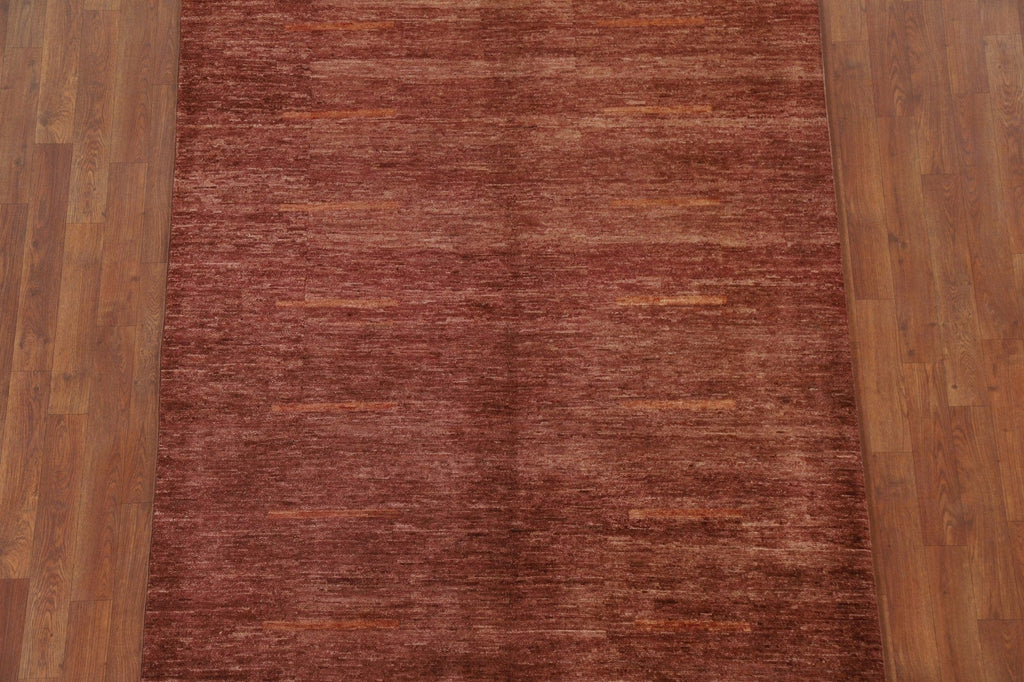 Copper Color Gabbeh Kashkoli Wool Area Rug 5x7