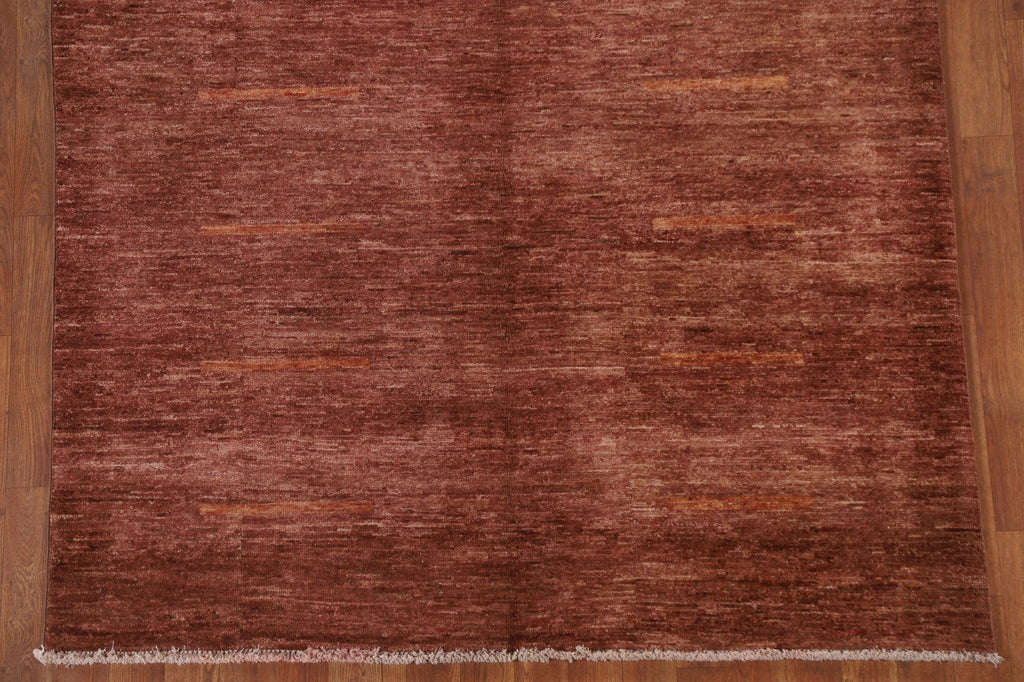 Copper Color Gabbeh Kashkoli Wool Area Rug 5x7