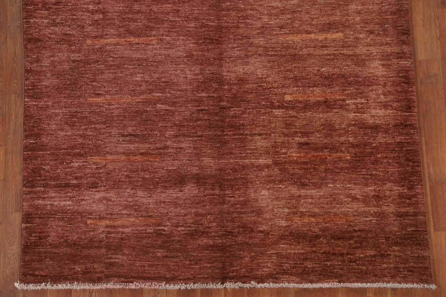 Copper Color Gabbeh Kashkoli Wool Area Rug 5x7