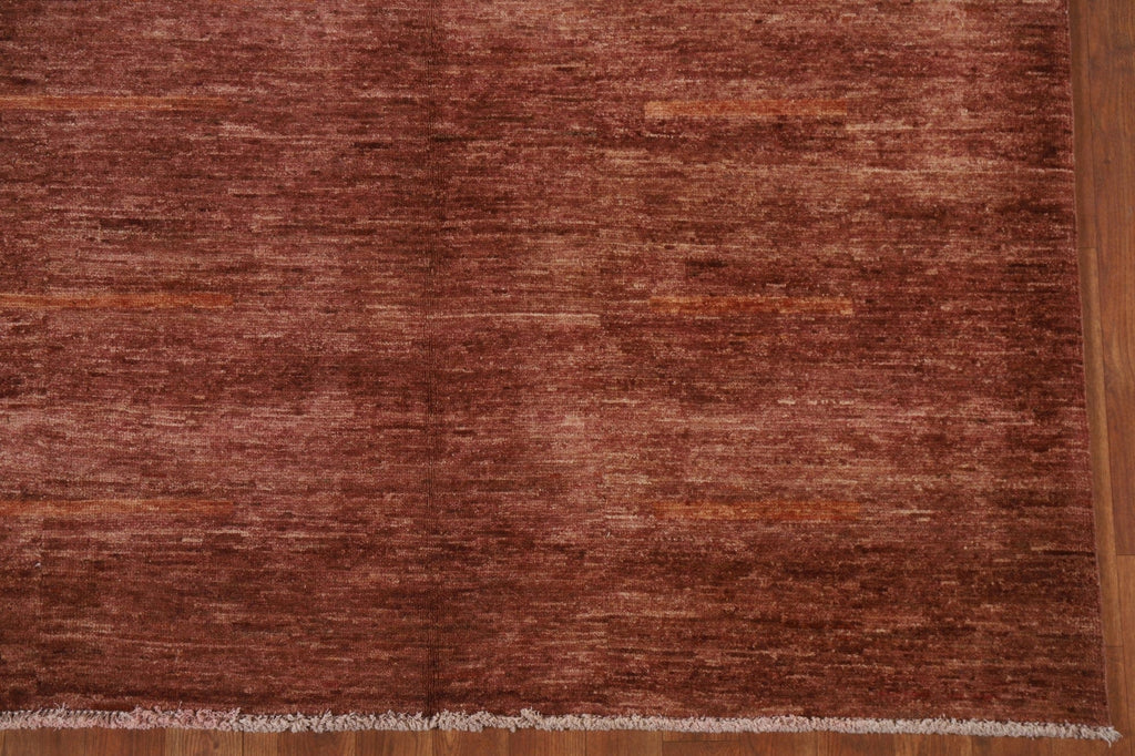 Copper Color Gabbeh Kashkoli Wool Area Rug 5x7