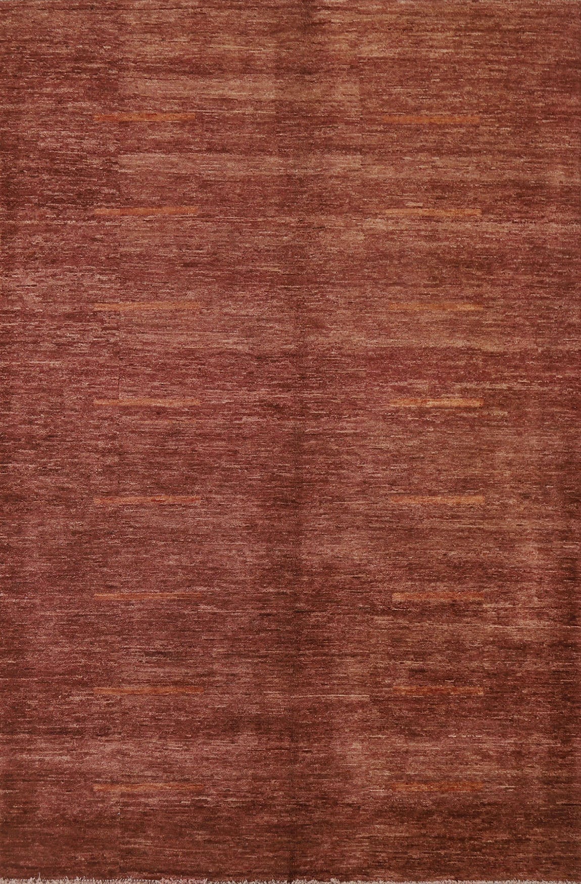 Copper Color Gabbeh Kashkoli Wool Area Rug 5x7