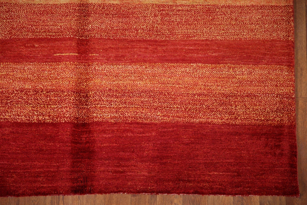 Striped Gabbeh Kashkoli Wool Area Rug 5x6