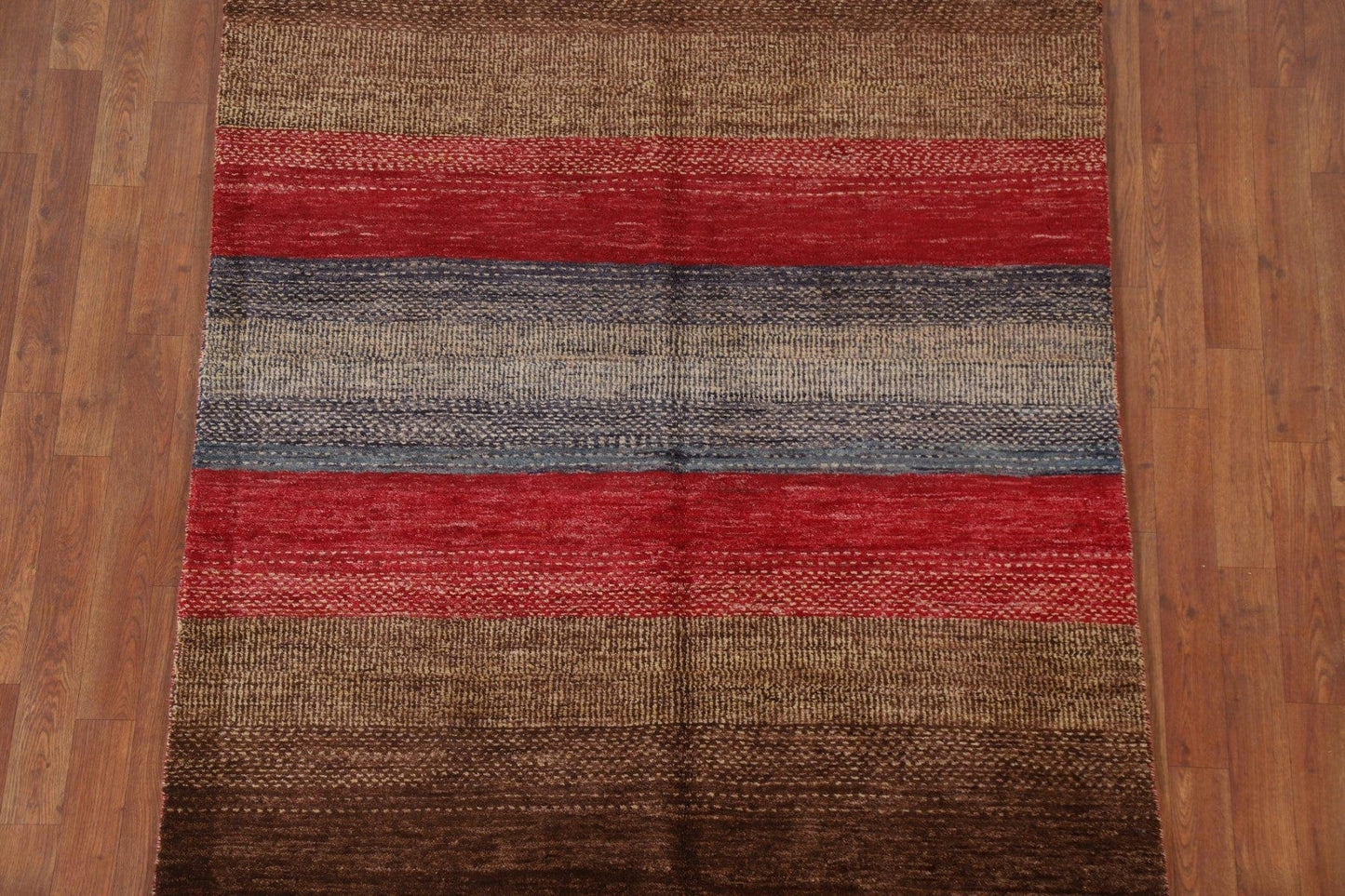 Gabbeh Kashkoli Striped Area Rug 5x6