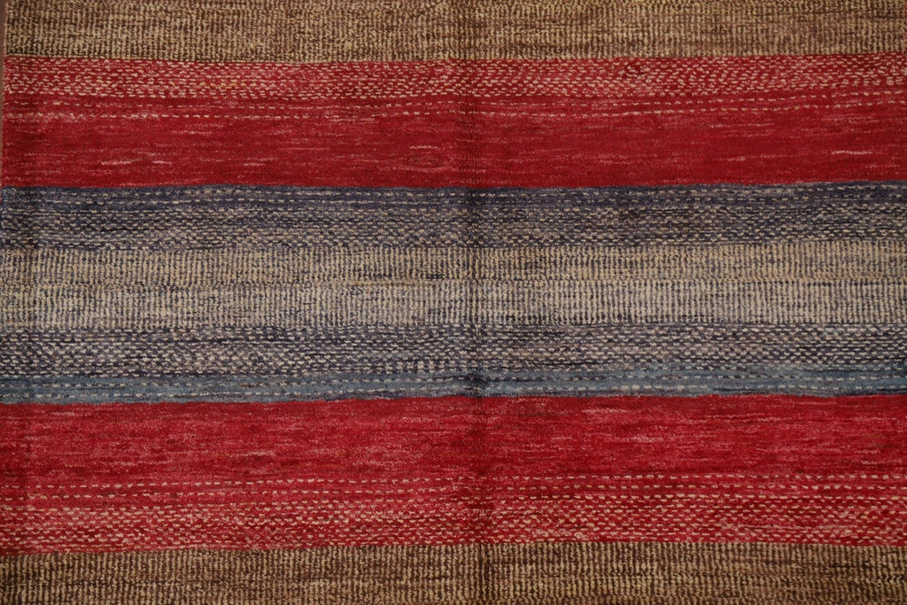 Gabbeh Kashkoli Striped Area Rug 5x6