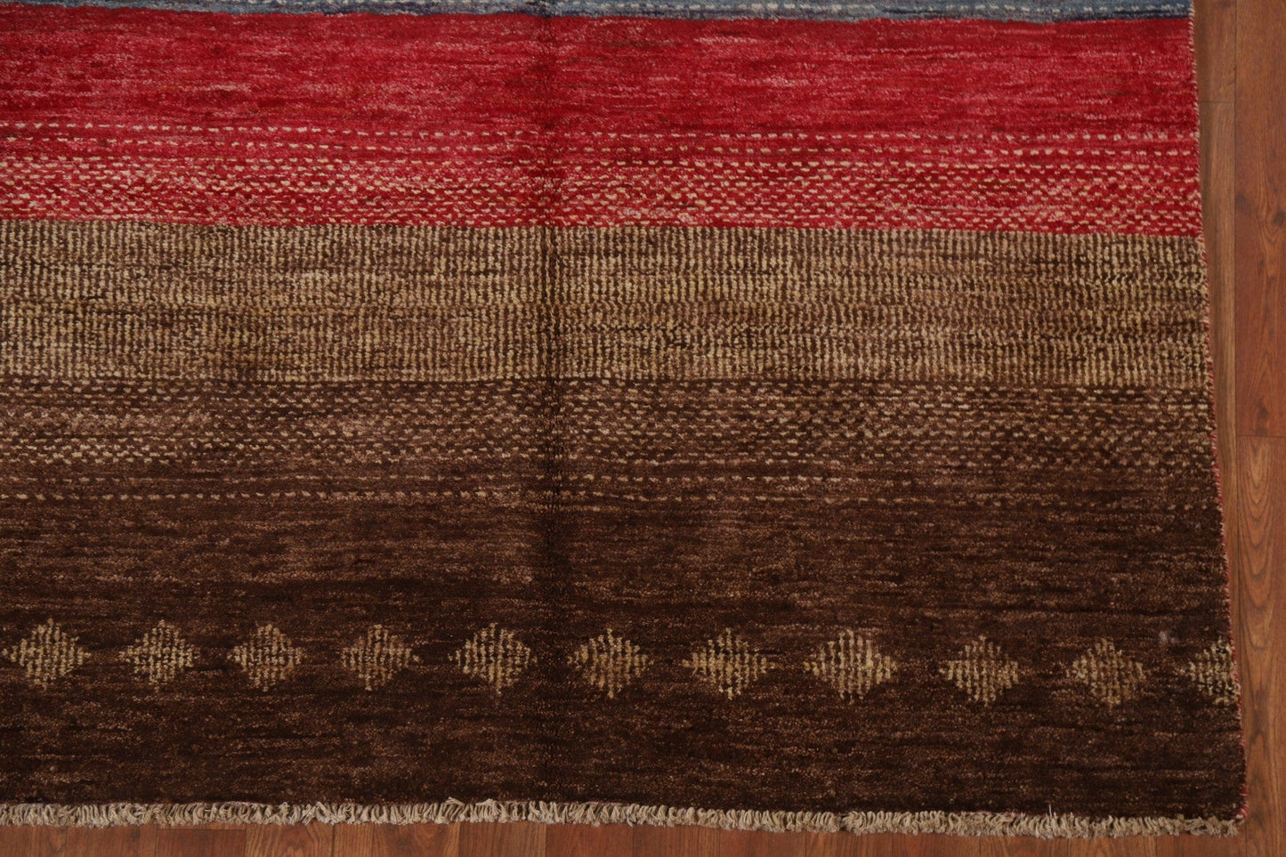 Gabbeh Kashkoli Striped Area Rug 5x6