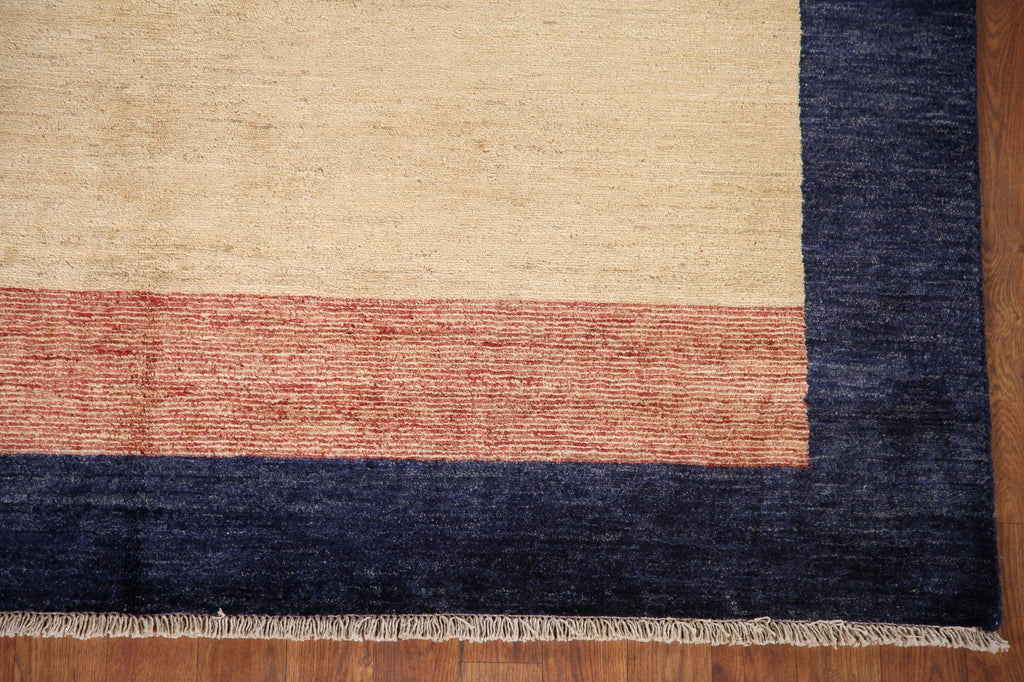 Navy Blue Gabbeh Kashkoli Wool Area Rug 6x8