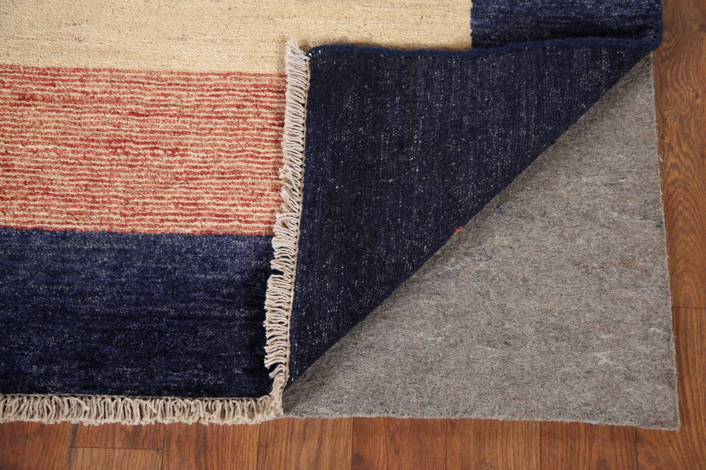 Navy Blue Gabbeh Kashkoli Wool Area Rug 6x8