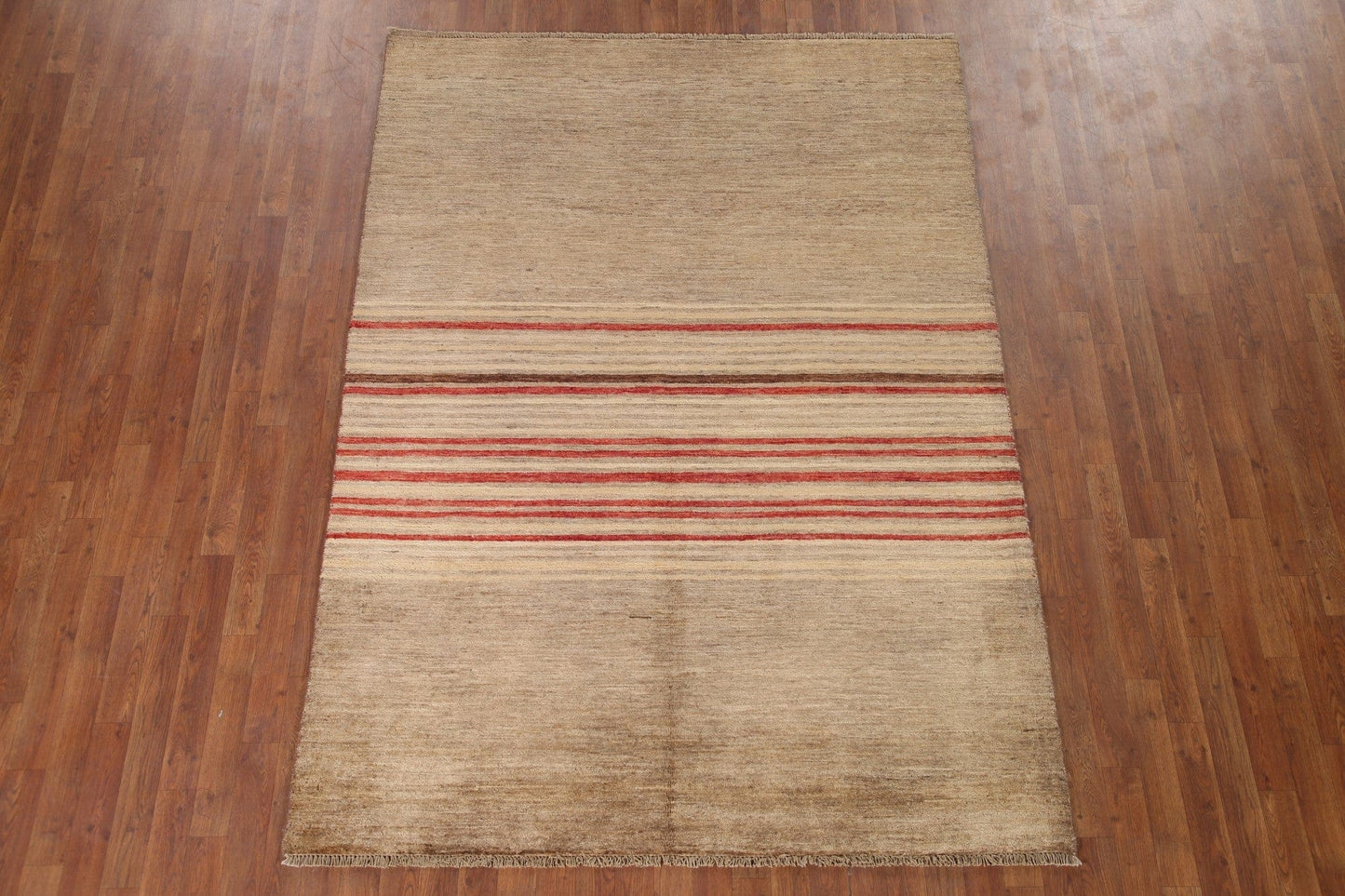 Striped Gabbeh Kashkoli Oriental Area Rug 6x8