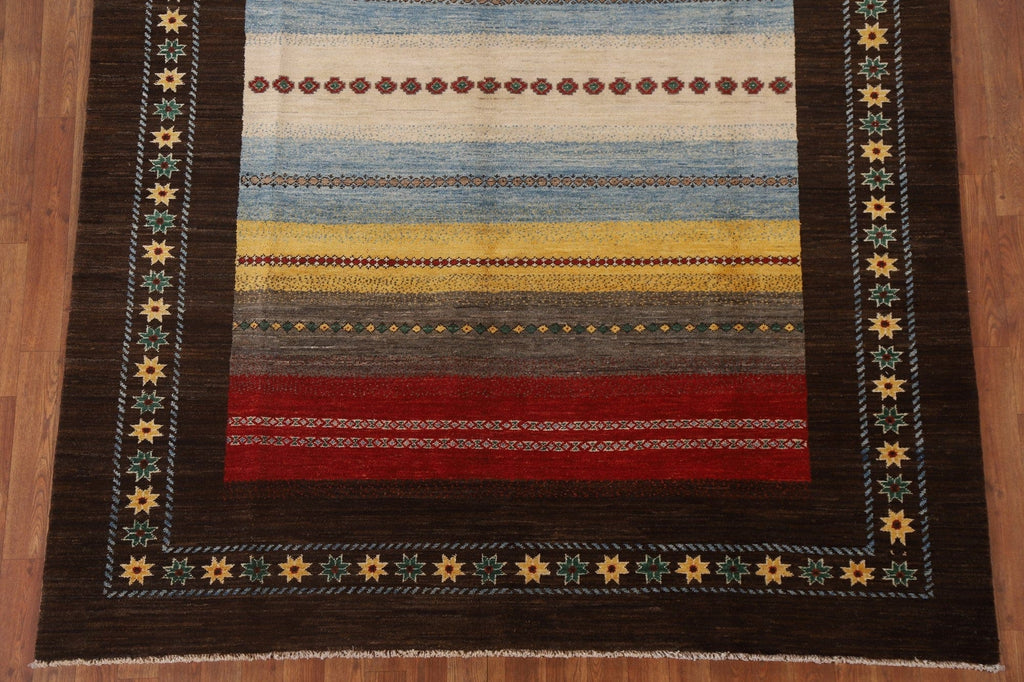 Handmade Gabbeh Kashkoli Oriental Area Rug 6x8