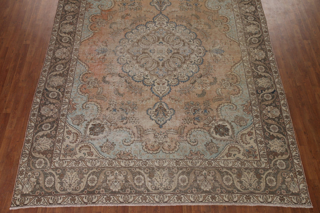 Vintage Wool Tabriz Persian Area Rug 9x12