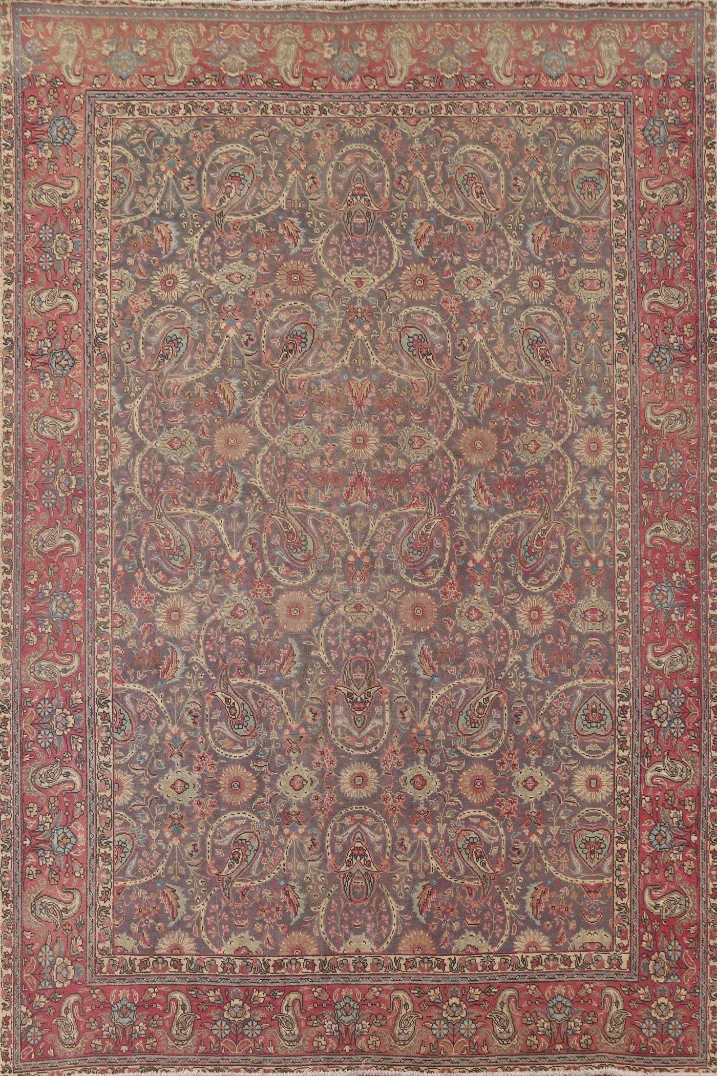 All-Over Floral Tabriz Persian Area Rug 8x11