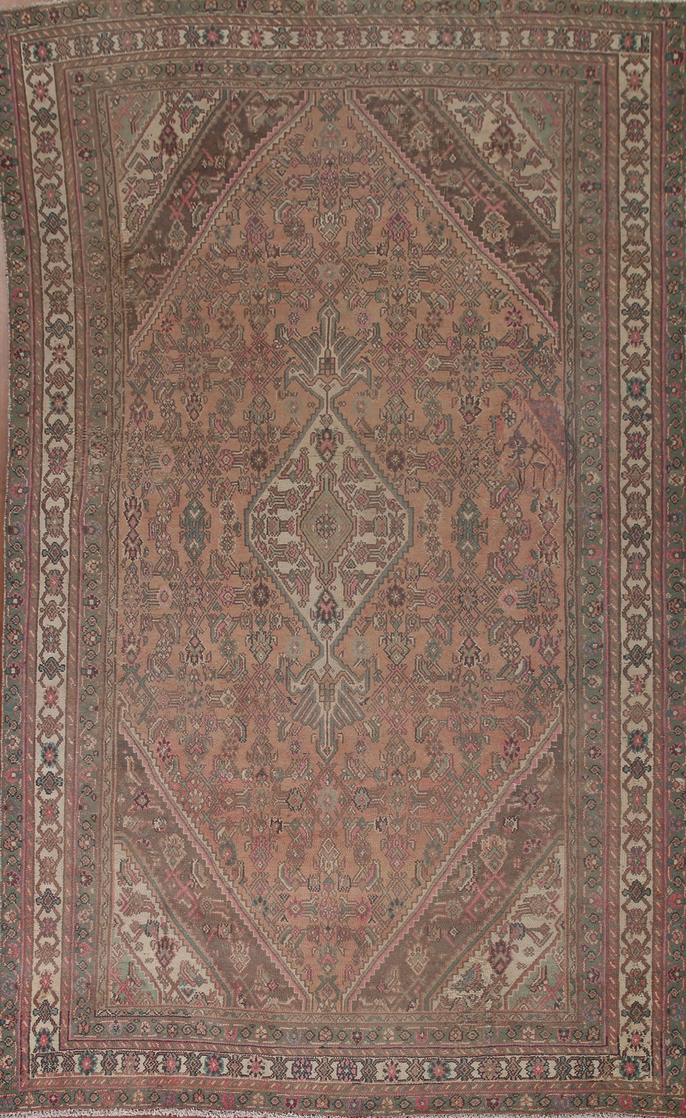 Geometric Hamedan Persian Area Rug 8x12