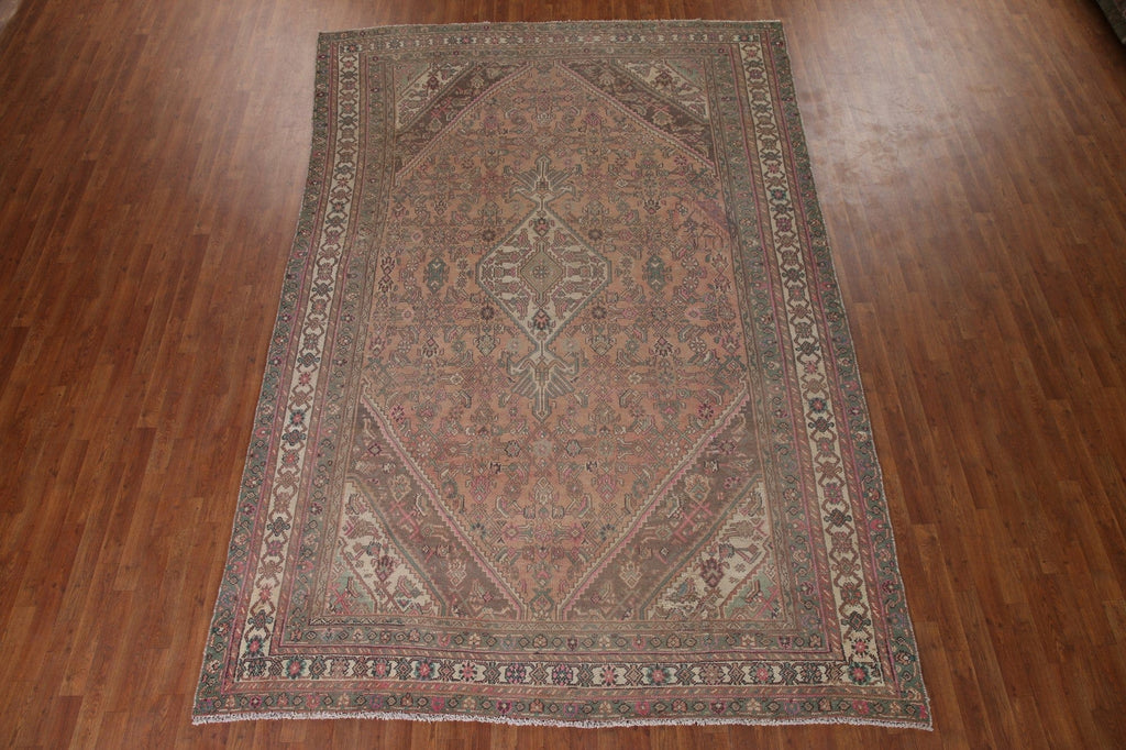 Geometric Hamedan Persian Area Rug 8x12