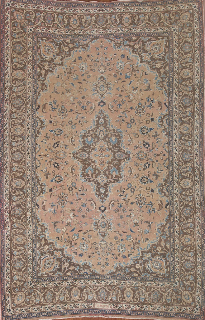 Handmade Mashad Persian Area Rug 7x9