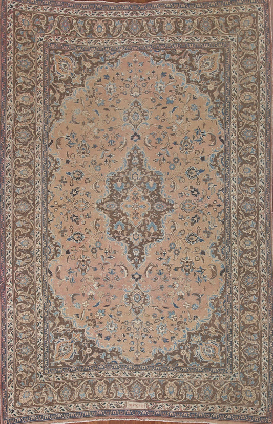 Handmade Mashad Persian Area Rug 7x9