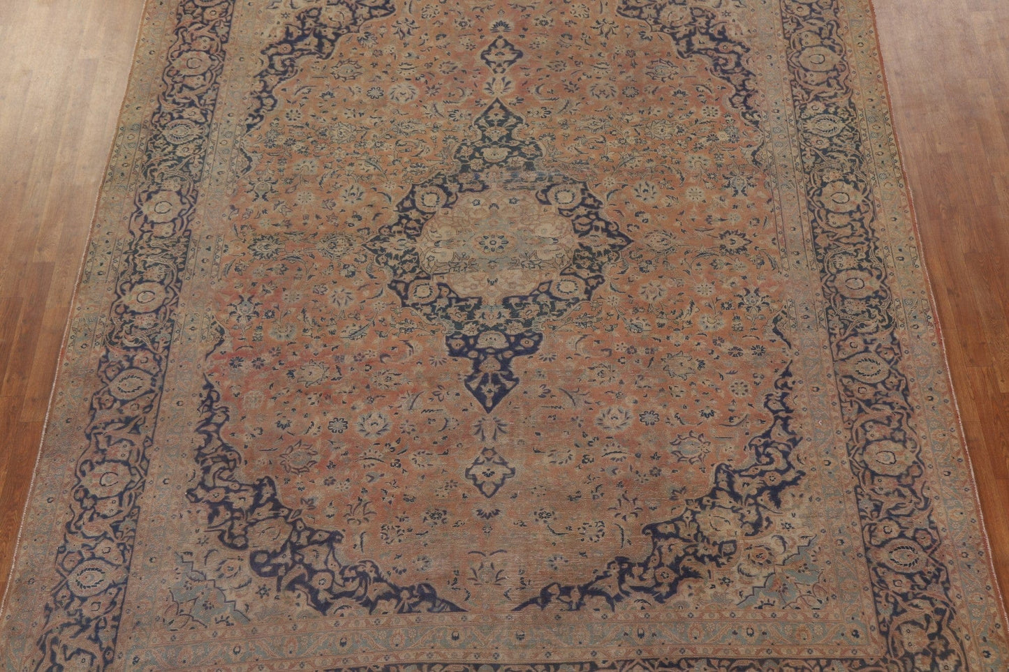 Distressed Kashan Persian Area Rug 10x13