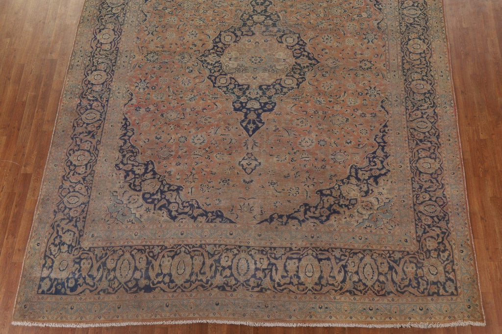 Distressed Kashan Persian Area Rug 10x13