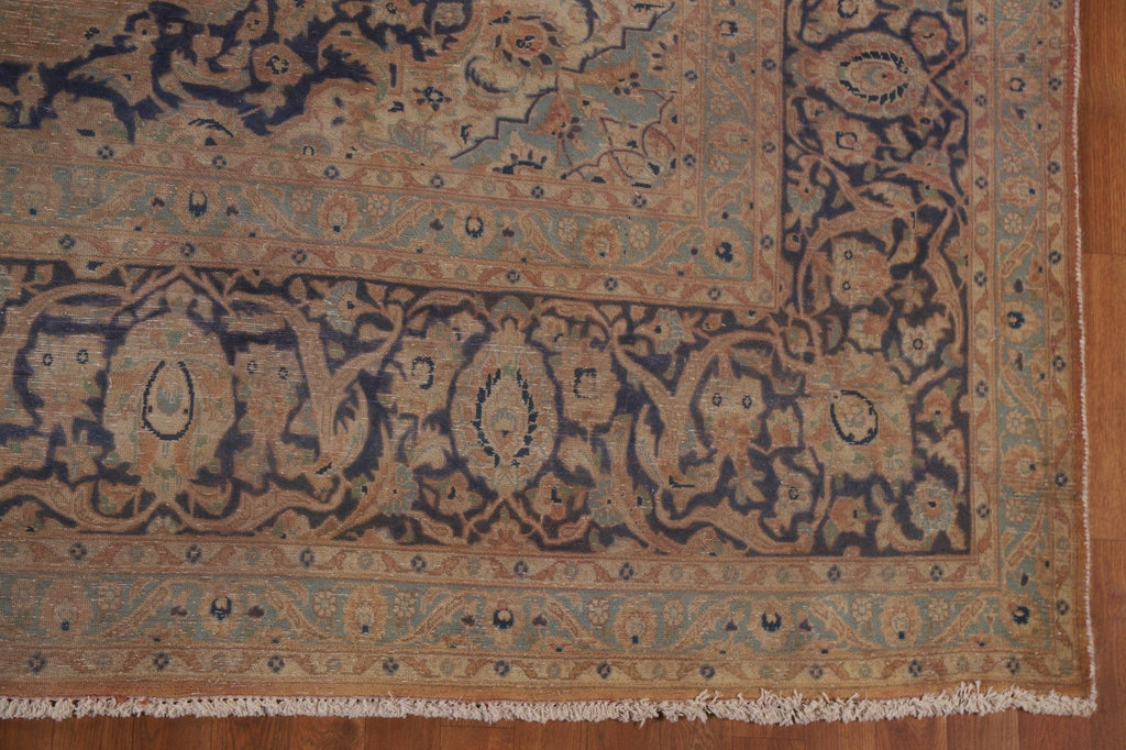 Distressed Kashan Persian Area Rug 10x13