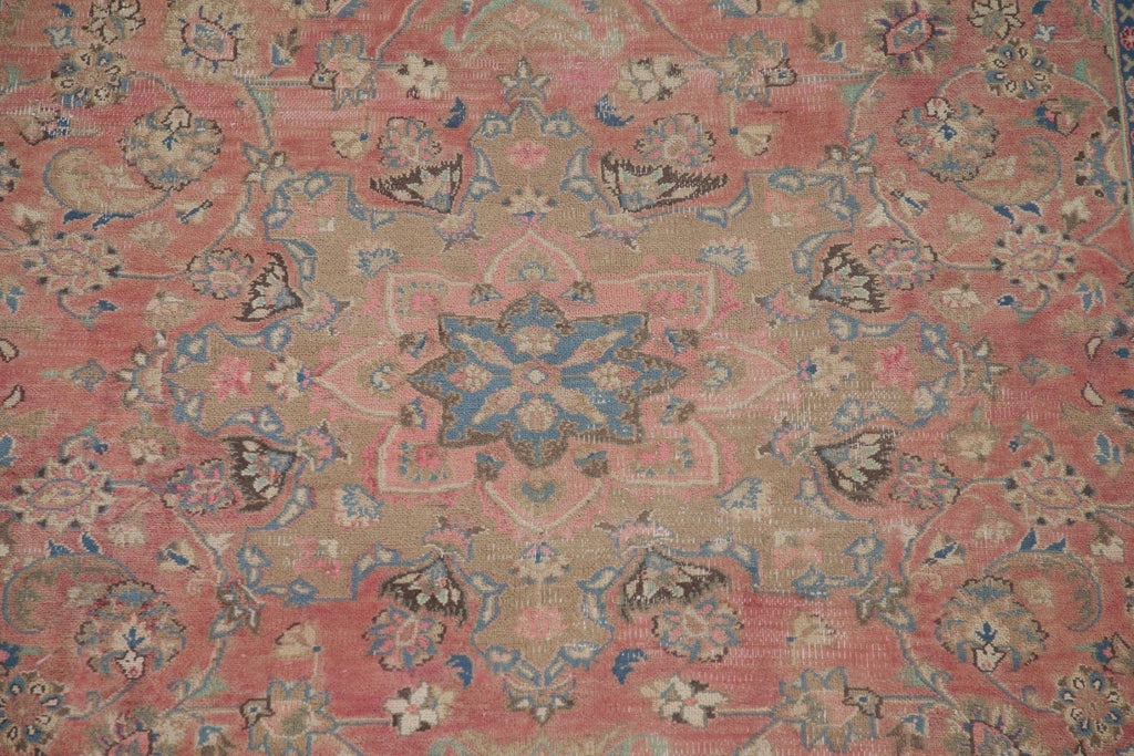 Distressed Mashad Persian Area Rug 6x10