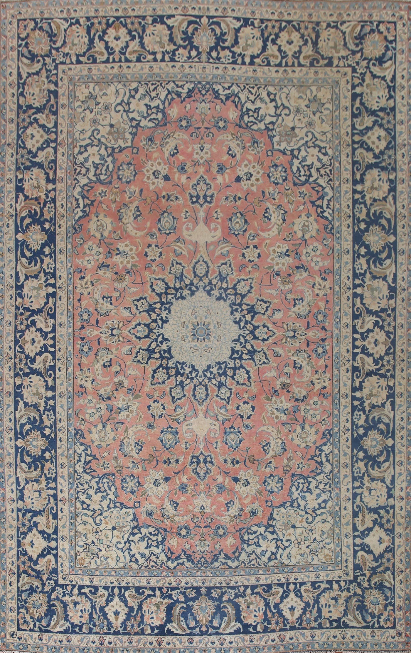 Handmade Pink Najafabad Persian Area Rug 8x11