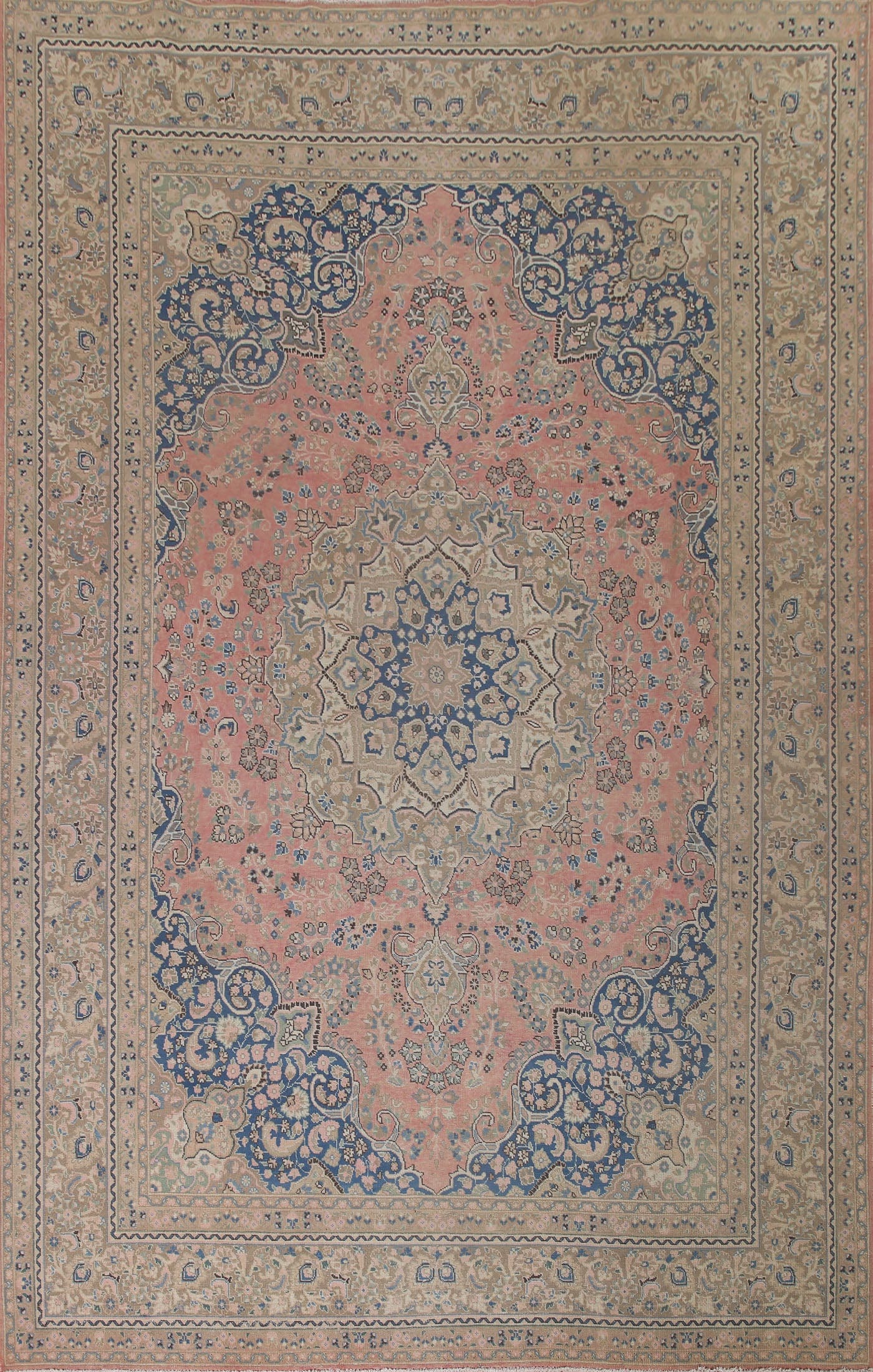 Traditional Mashad Persian Area Rug 9x12