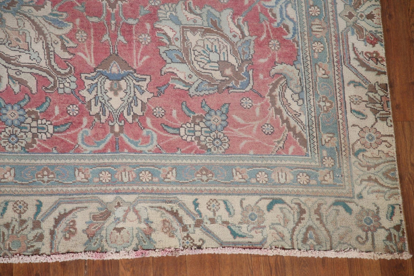 All-Over Pink Tabriz Persian Area Rug 8x14