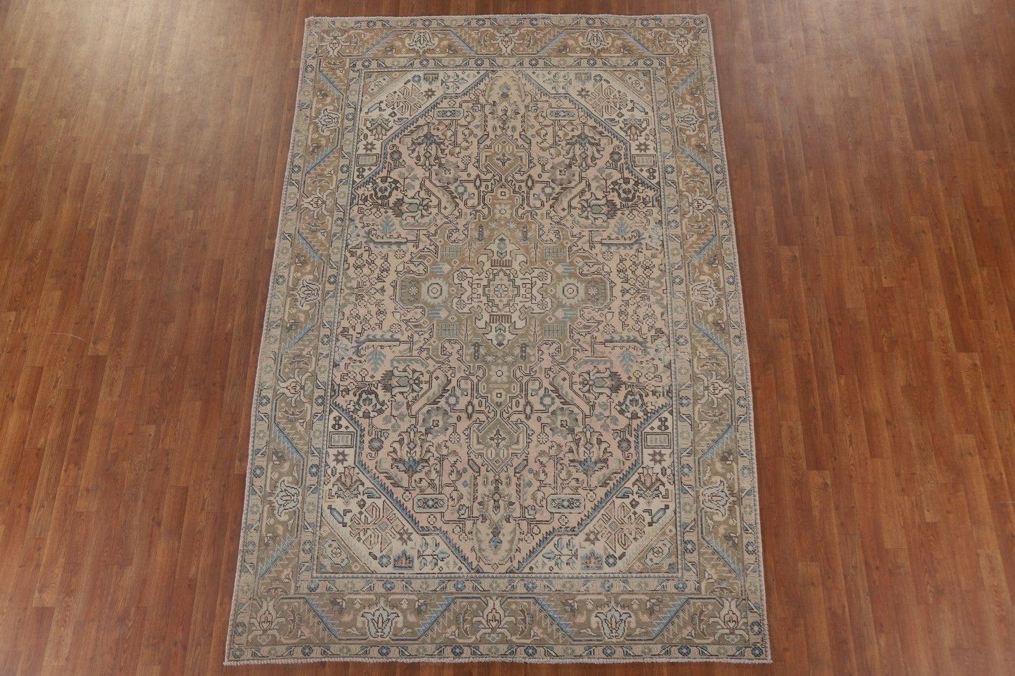 Distressed Tabriz Persian Area Rug 7x10