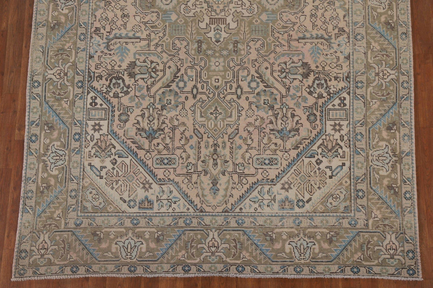 Distressed Tabriz Persian Area Rug 7x10