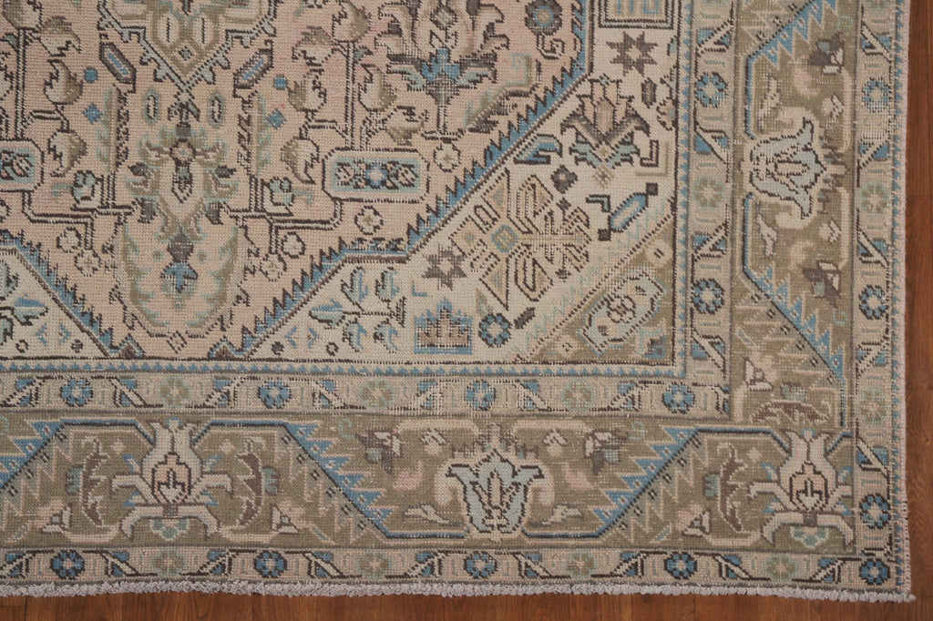 Distressed Tabriz Persian Area Rug 7x10