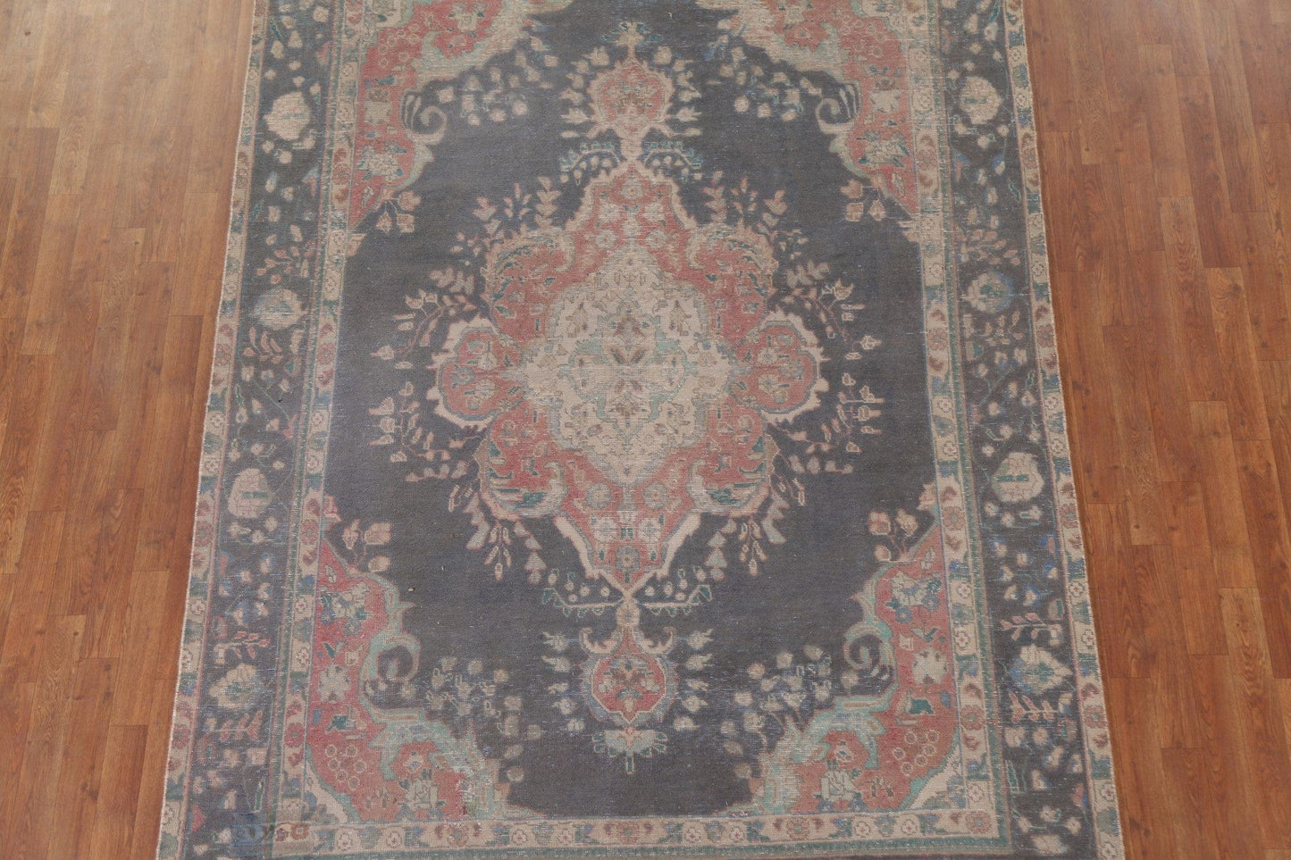 Distressed Over-Dyed Tabriz Persian Area Rug 6x9