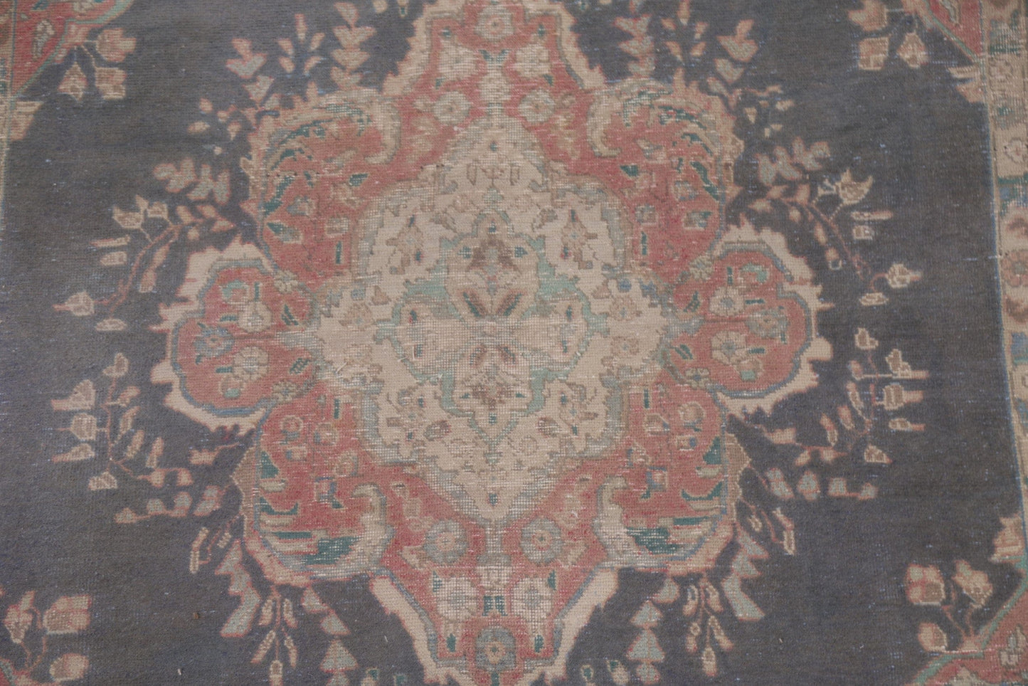 Distressed Over-Dyed Tabriz Persian Area Rug 6x9