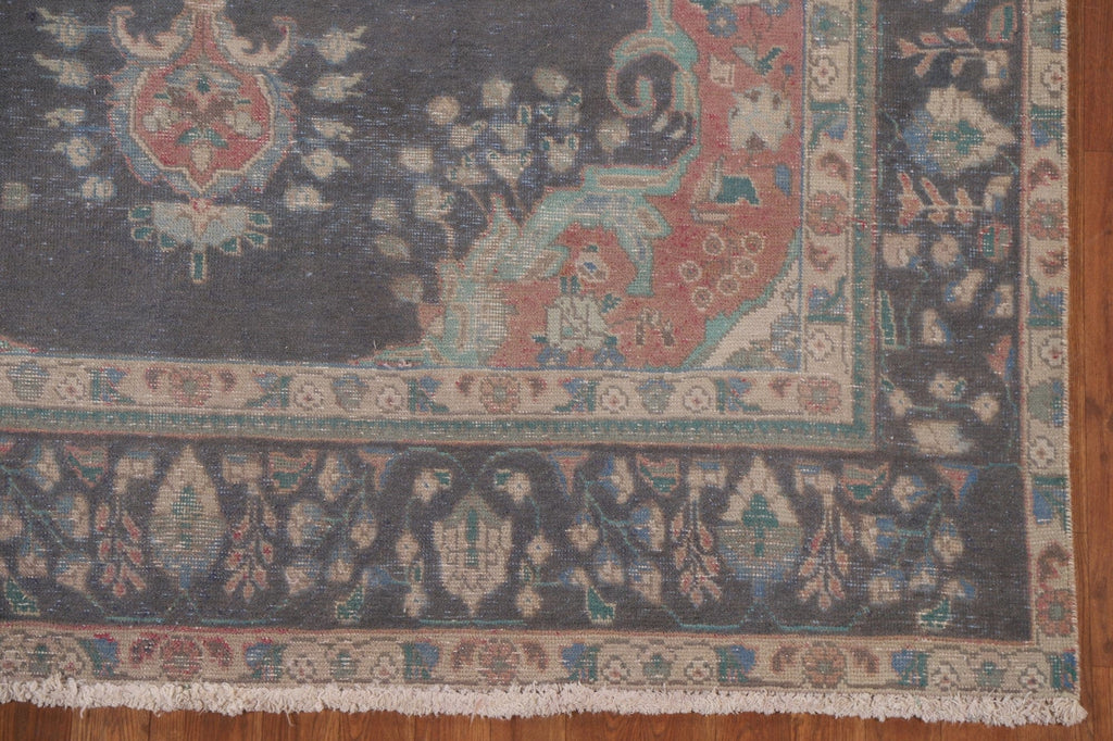 Distressed Over-Dyed Tabriz Persian Area Rug 6x9