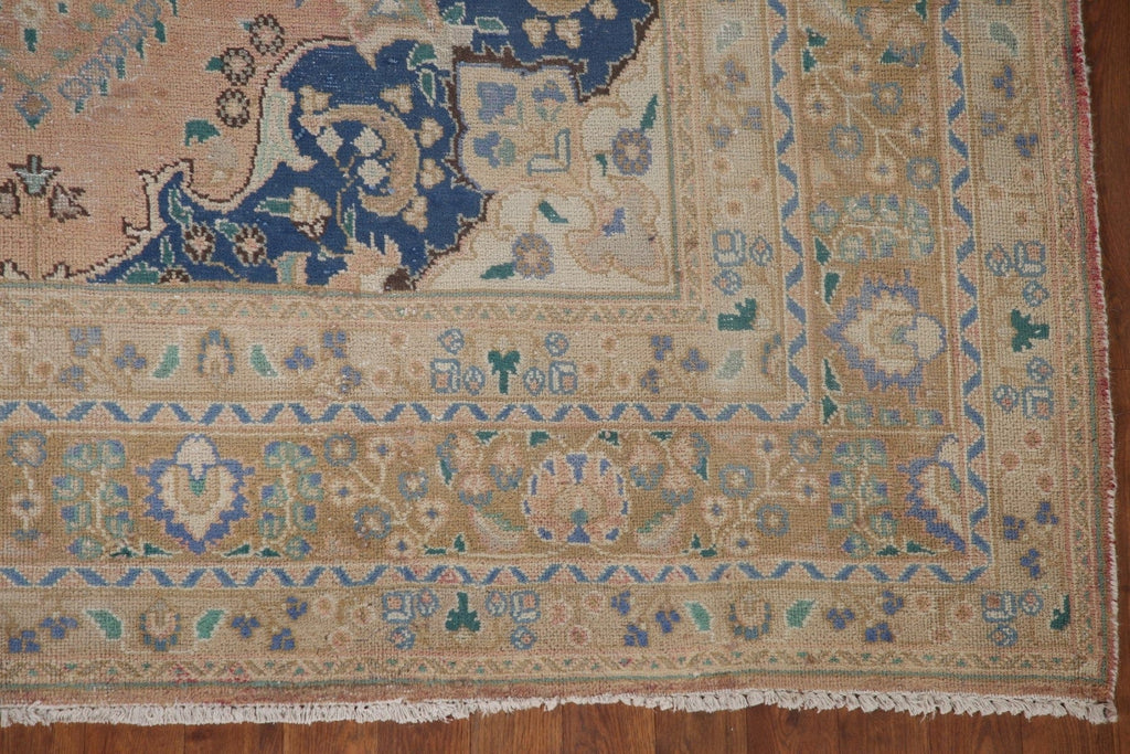 Distressed Mashad Persian Area Rug 7x10