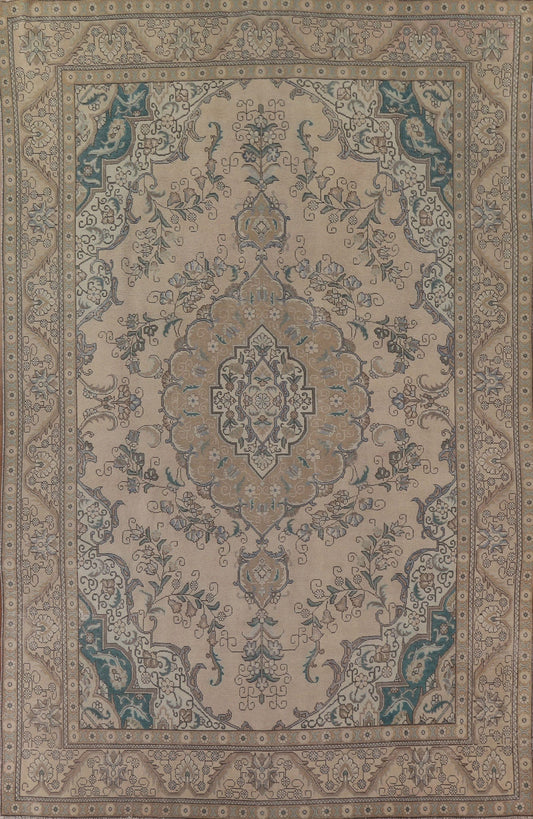 Geometric Tabriz Persian Area Rug 9x13