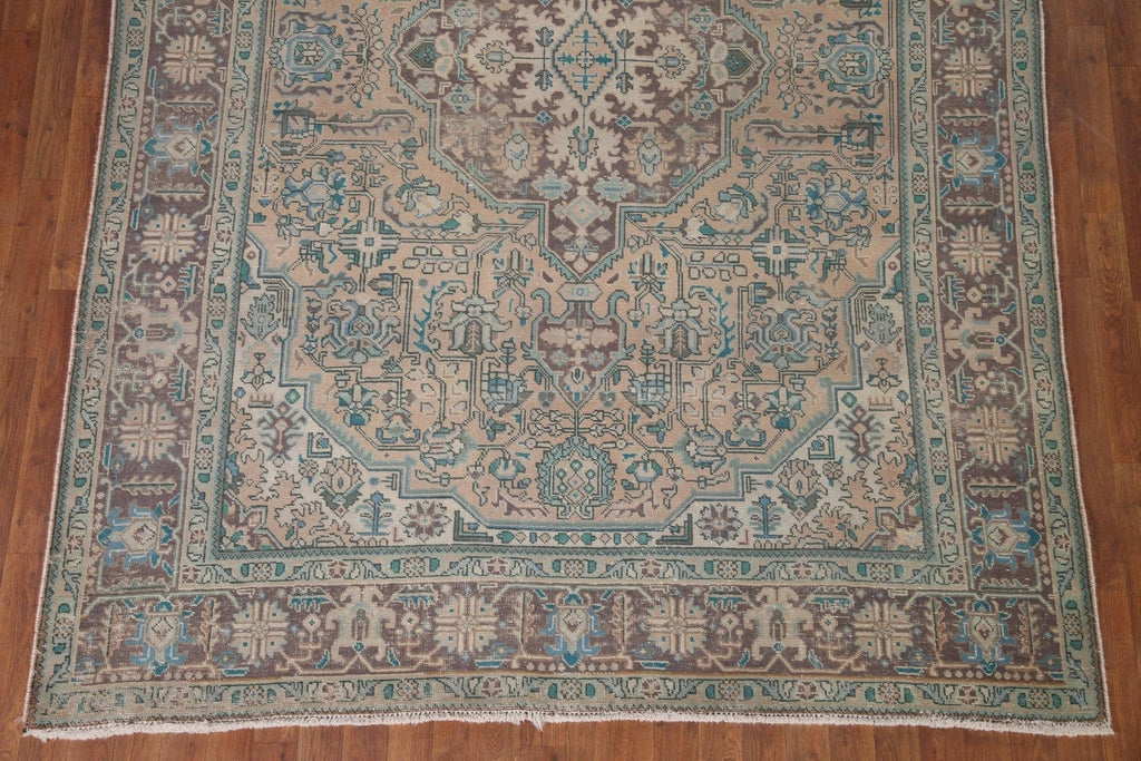 Distressed Tabriz Persian Area Rug 7x9