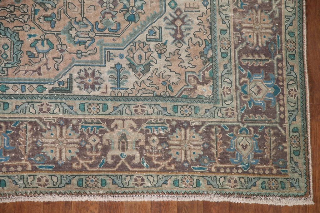 Distressed Tabriz Persian Area Rug 7x9