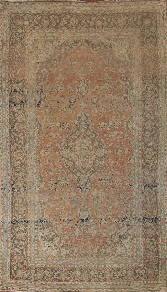 Distressed Kashan Persian Area Rug 8x12