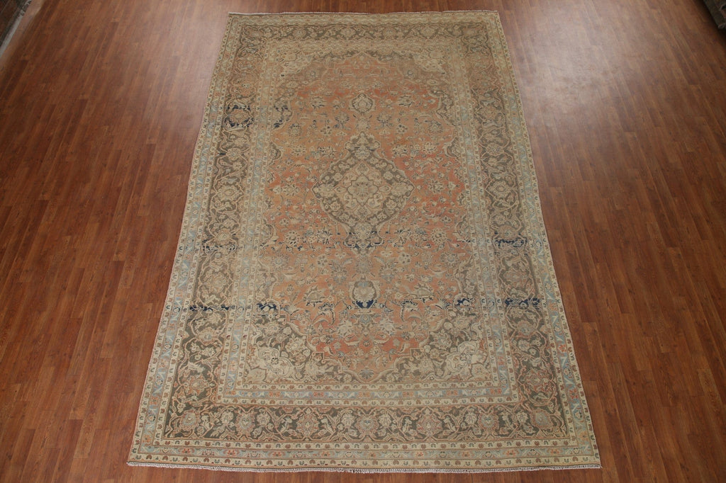 Distressed Kashan Persian Area Rug 8x12