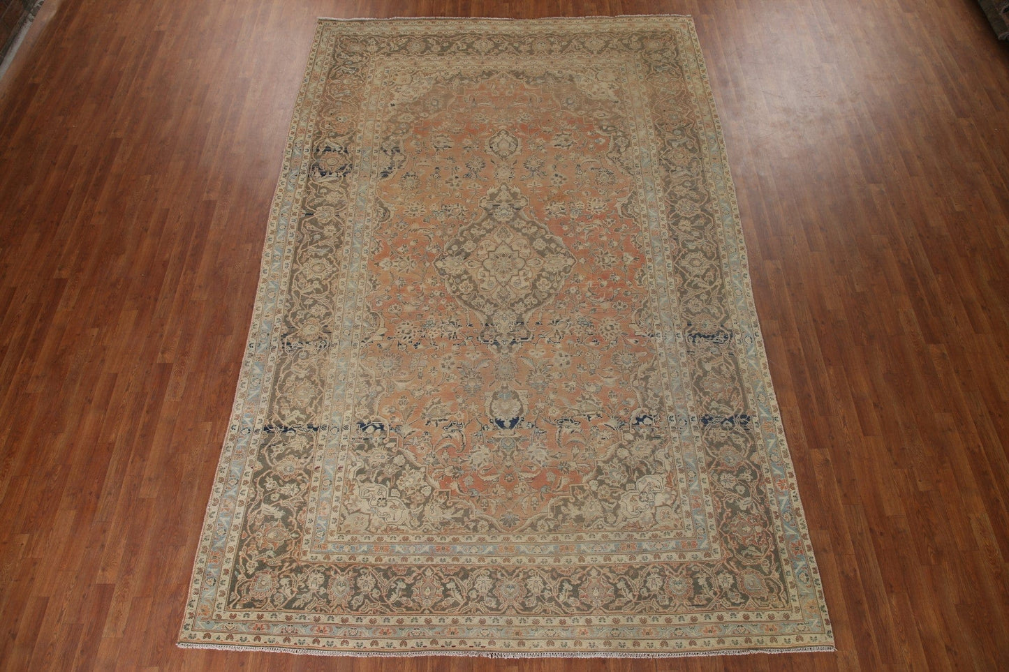 Distressed Kashan Persian Area Rug 8x12