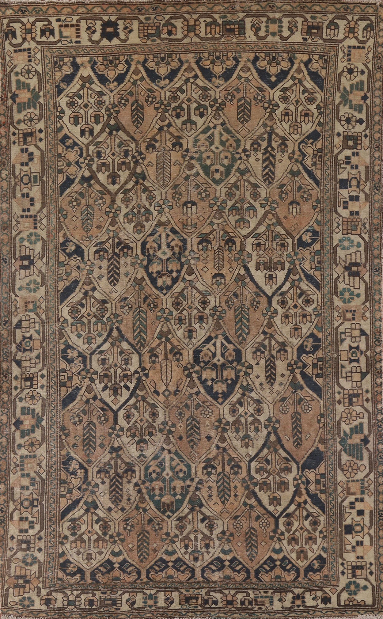 Distressed Bakhtiari Persian Area Rug 7x10