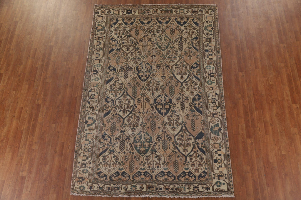 Distressed Bakhtiari Persian Area Rug 7x10