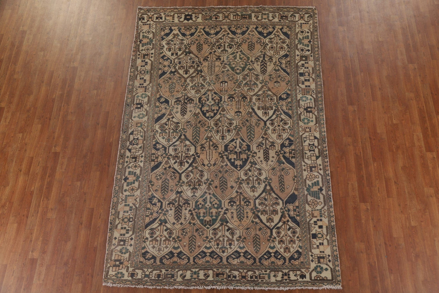 Distressed Bakhtiari Persian Area Rug 7x10