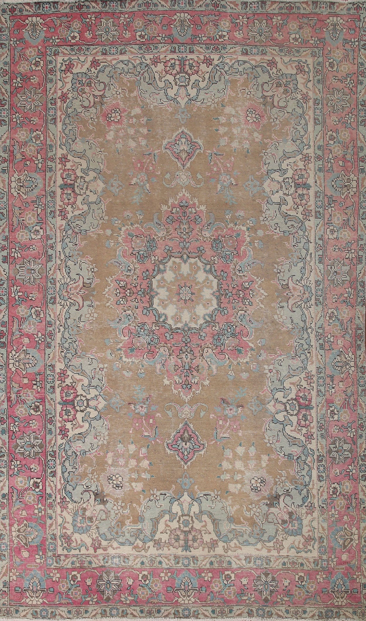 Wool Distressed Tabriz Persian Area Rug 6x10